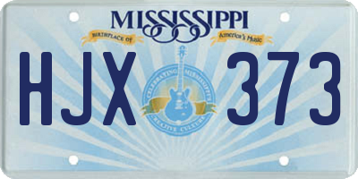 MS license plate HJX373