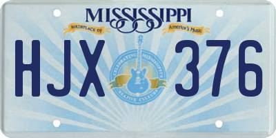 MS license plate HJX376
