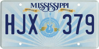 MS license plate HJX379