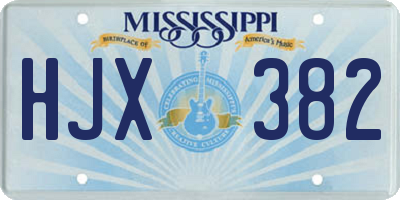 MS license plate HJX382