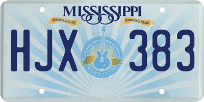 MS license plate HJX383