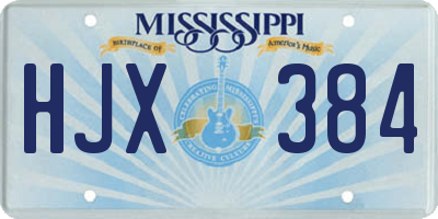 MS license plate HJX384