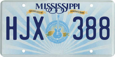 MS license plate HJX388