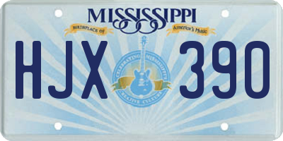 MS license plate HJX390