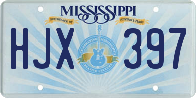 MS license plate HJX397