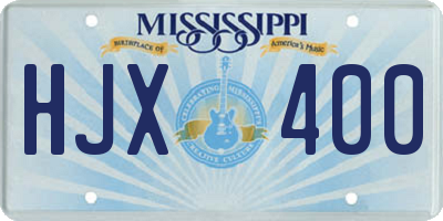 MS license plate HJX400
