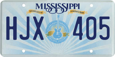 MS license plate HJX405