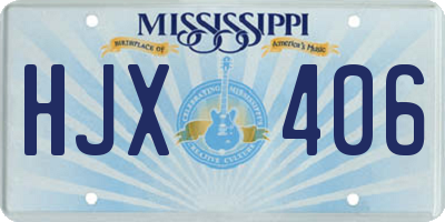 MS license plate HJX406