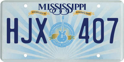 MS license plate HJX407