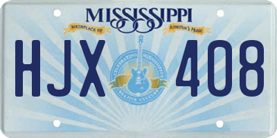 MS license plate HJX408