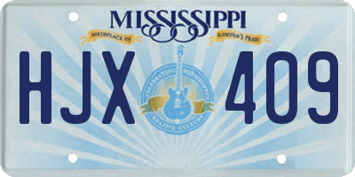MS license plate HJX409