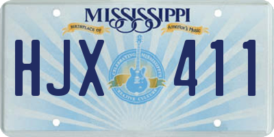 MS license plate HJX411