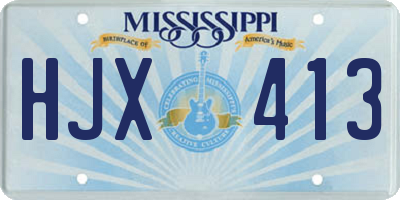 MS license plate HJX413