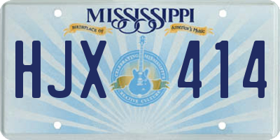 MS license plate HJX414