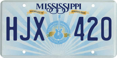 MS license plate HJX420