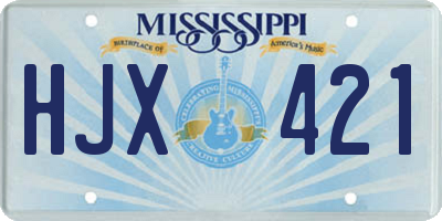 MS license plate HJX421