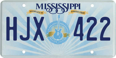 MS license plate HJX422