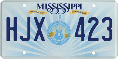MS license plate HJX423