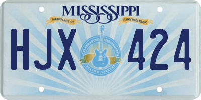 MS license plate HJX424