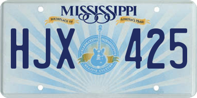 MS license plate HJX425