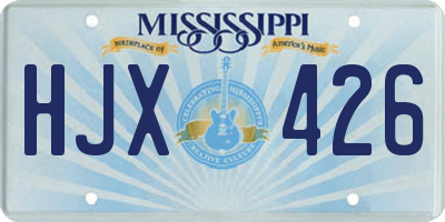 MS license plate HJX426