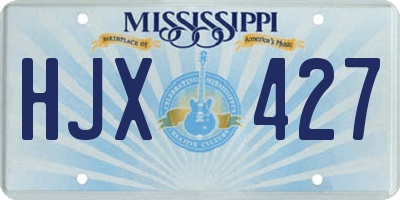 MS license plate HJX427