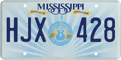 MS license plate HJX428