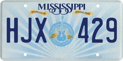 MS license plate HJX429