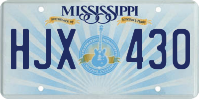 MS license plate HJX430