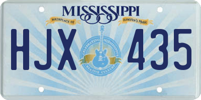 MS license plate HJX435