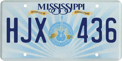 MS license plate HJX436