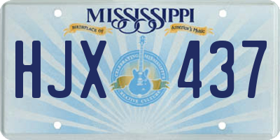MS license plate HJX437