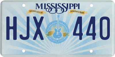 MS license plate HJX440