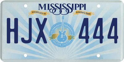 MS license plate HJX444