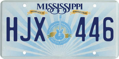 MS license plate HJX446