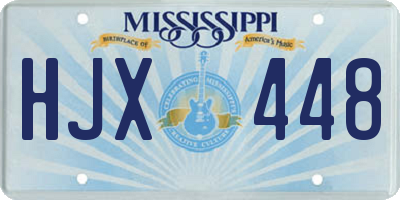 MS license plate HJX448