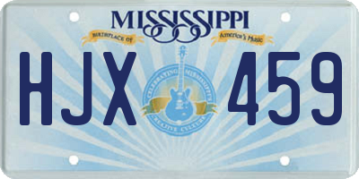 MS license plate HJX459