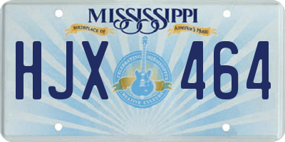 MS license plate HJX464