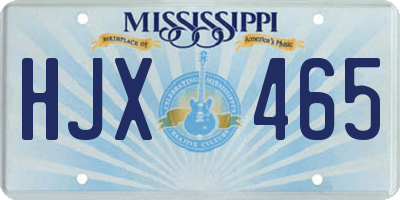 MS license plate HJX465