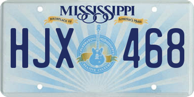MS license plate HJX468