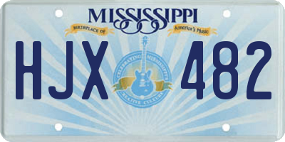 MS license plate HJX482