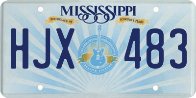 MS license plate HJX483