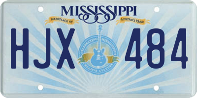 MS license plate HJX484