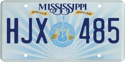 MS license plate HJX485