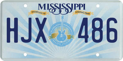 MS license plate HJX486