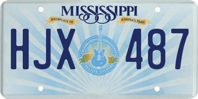 MS license plate HJX487
