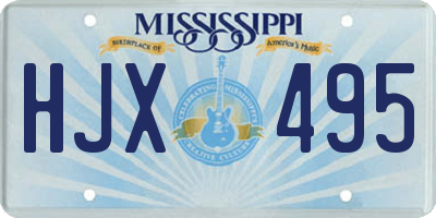 MS license plate HJX495