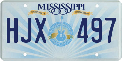 MS license plate HJX497