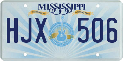MS license plate HJX506