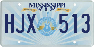 MS license plate HJX513